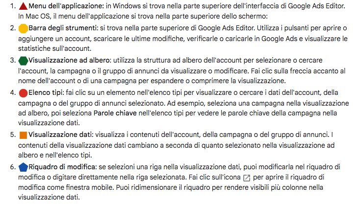 schema de l'éditeur d'annonces google